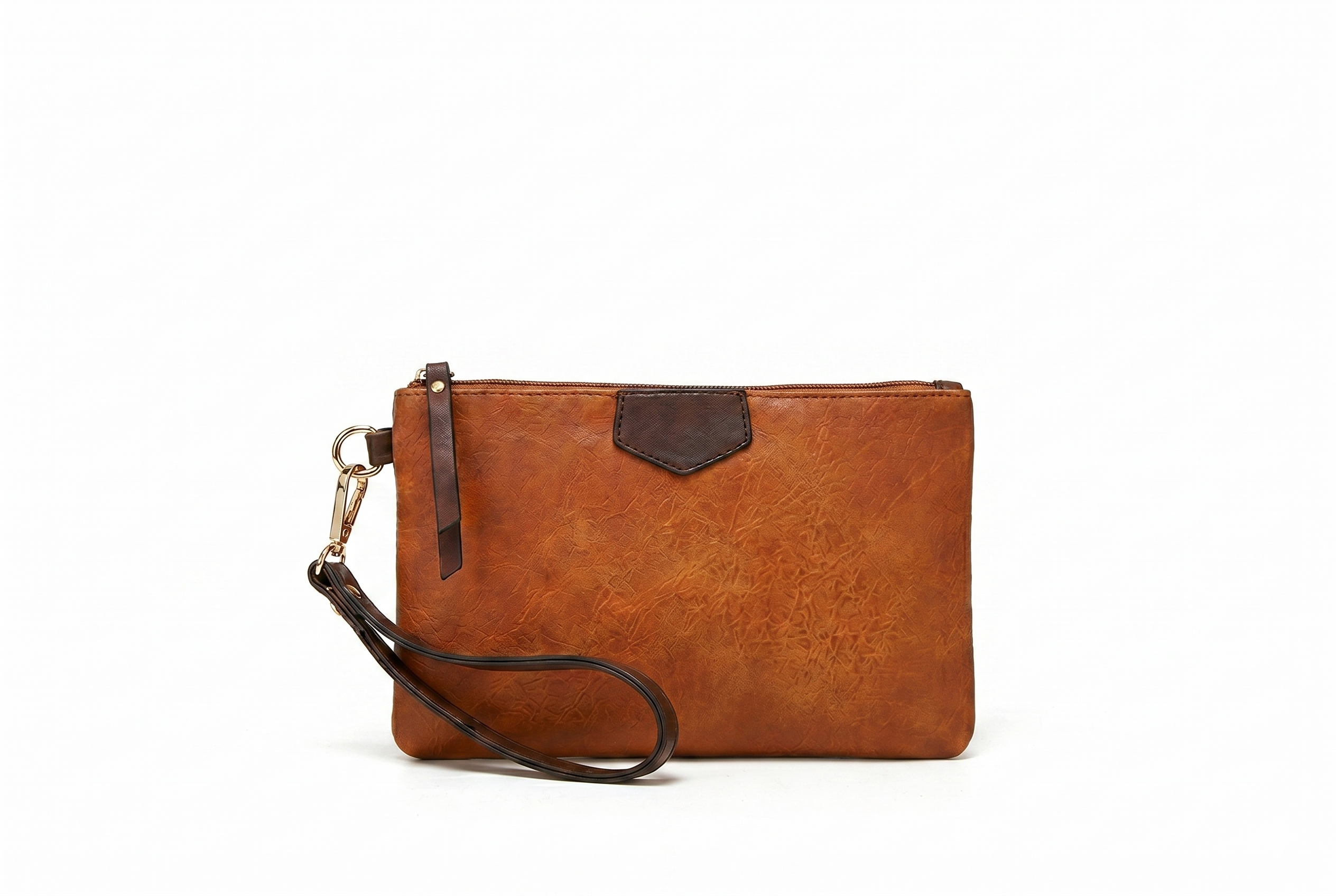 3-Piece Vegan Leather Leech Pattern Hobo Bag Set – Brown & Tan with Tassel Detail